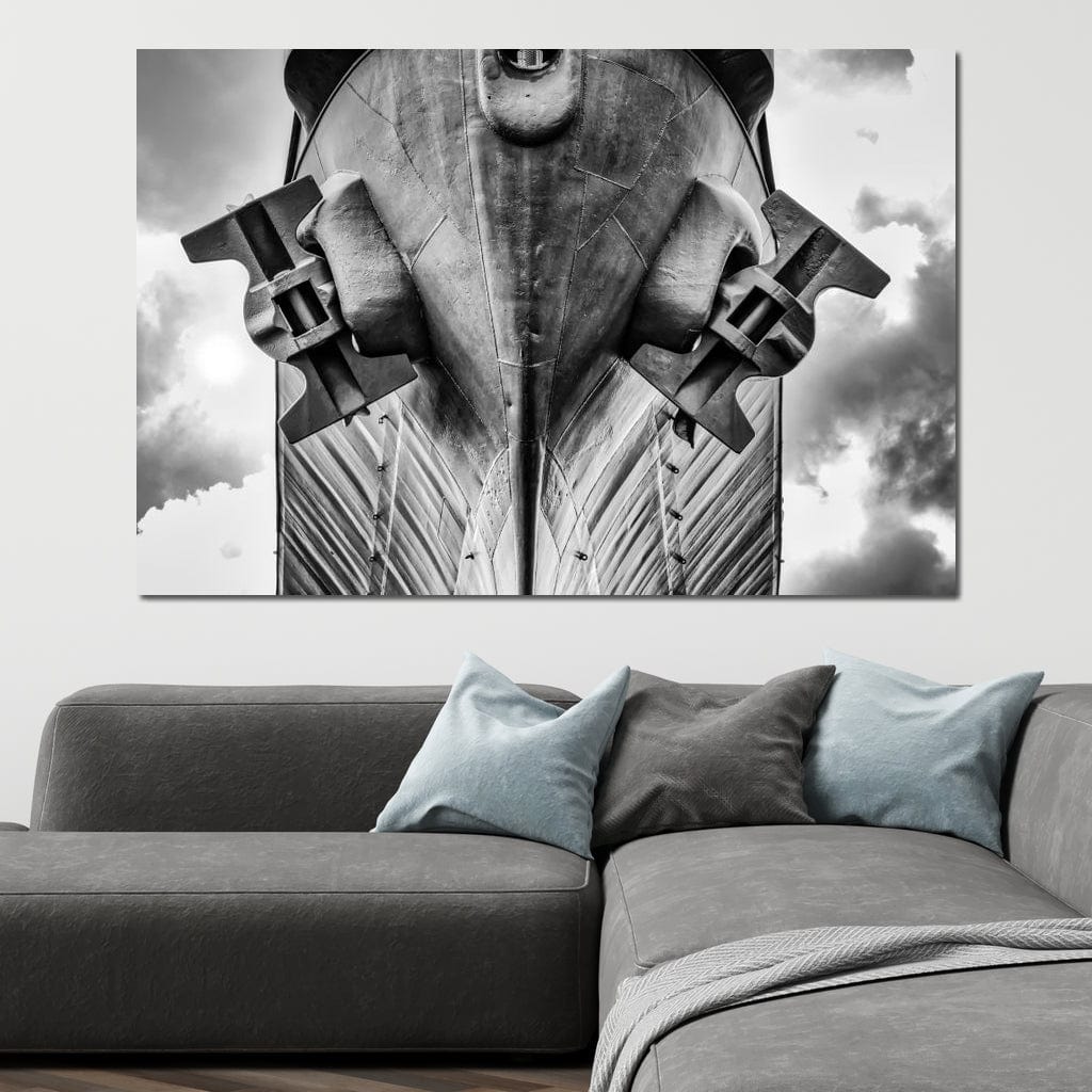 WWII Battleship Canvas Wall Art