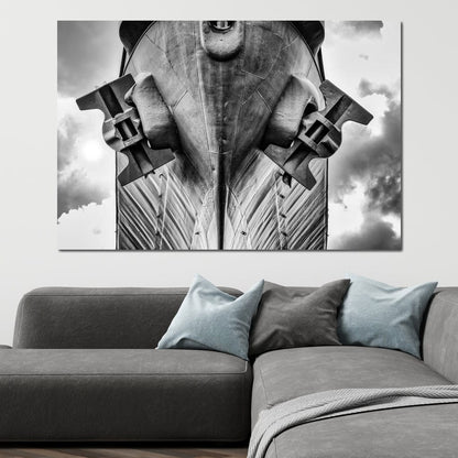 WWII Battleship Canvas Wall Art