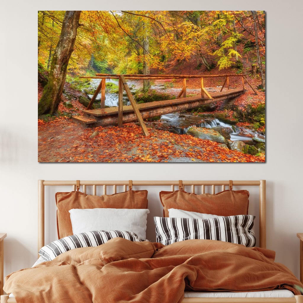 Wooden Bridge Canvas Wall Art