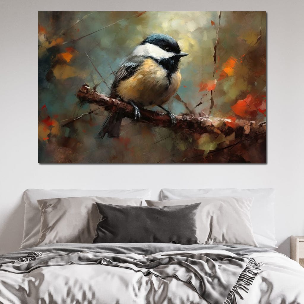 Black-Capped Chickadee Canvas Wall Art