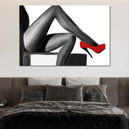 Red Stiletto Canvas Wall Art