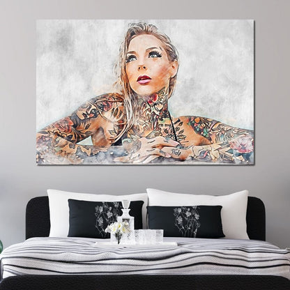 Girl Tattoo 2 - Mateo Canvas Wall Art