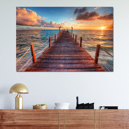 West Coast Sunset Canvas Wall Art