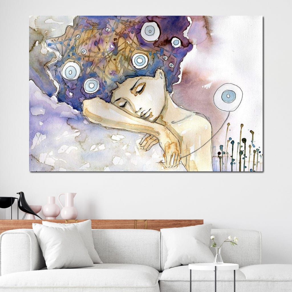 Lost in her Dreams Canvas Wall Art