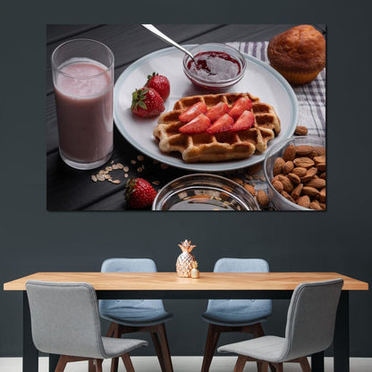 Homemade Waffles Canvas Wall Art