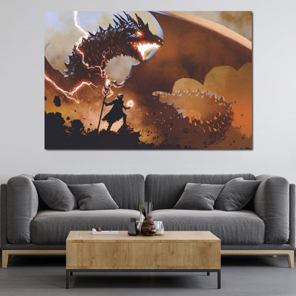 Black Magic Wizard Canvas Wall Art