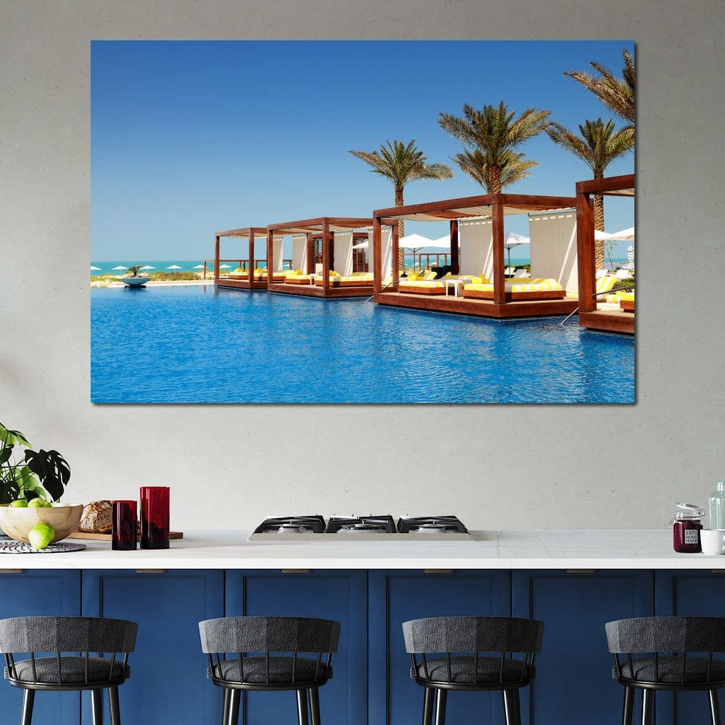 Pool Beds Canvas Wall Art