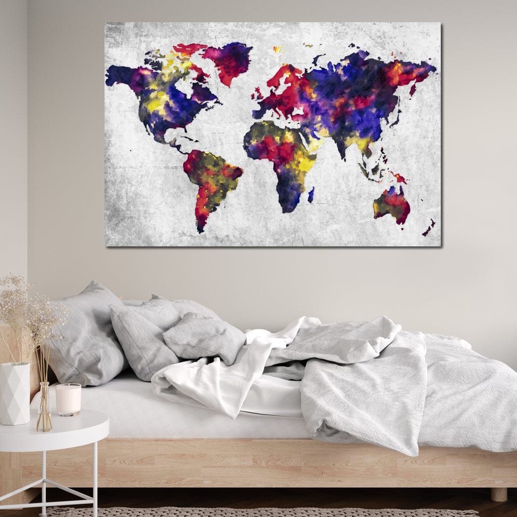 World Map 1 - Mateo Canvas Wall Art