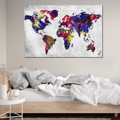 World Map 1 - Mateo Canvas Wall Art