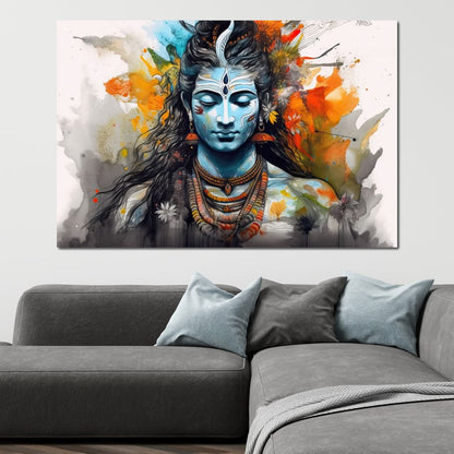 Serene Shiva Canvas Wall Art