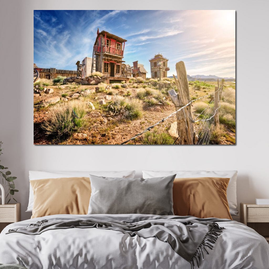 Abandoned Western Town Canvas Wall Art
