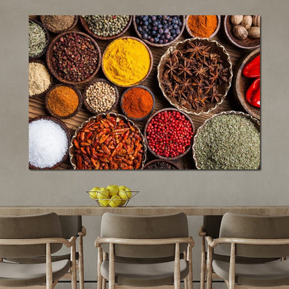 Spices Selection Canvas Wall Art
