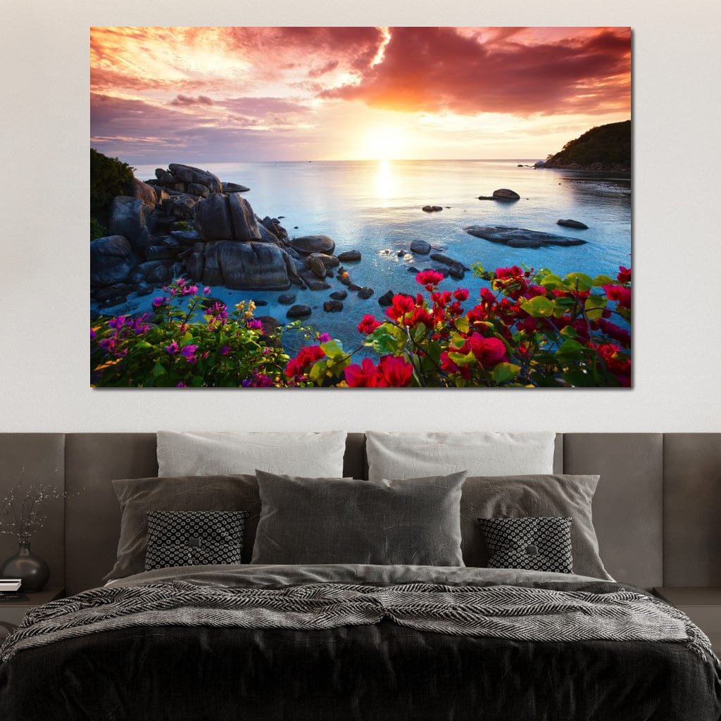 Tranquil Beach Resort Canvas Wall Art
