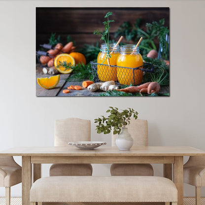 Fresh Orange Juice Canvas Wall Art