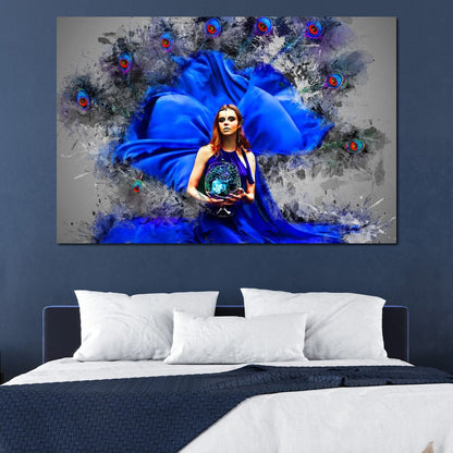 Feather Gown Canvas Wall Art