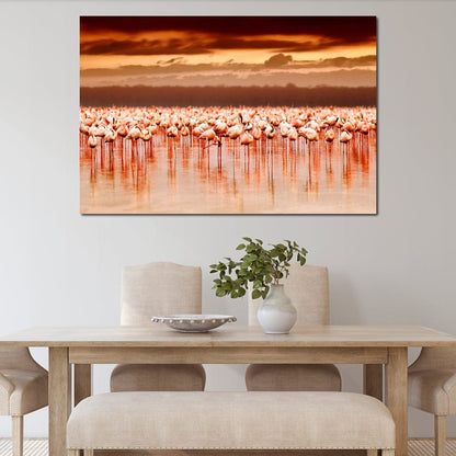 Lake Nakuru Flamingos Canvas Wall Art
