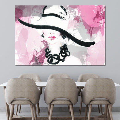 Fashionista Portrait Canvas Wall Art