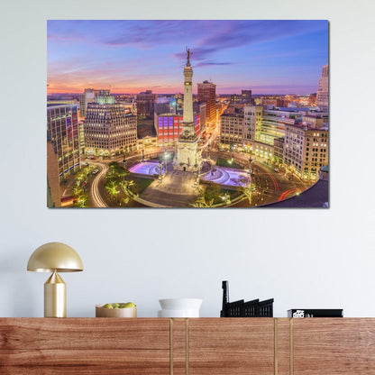 Indianapolis Skyline Canvas Wall Art