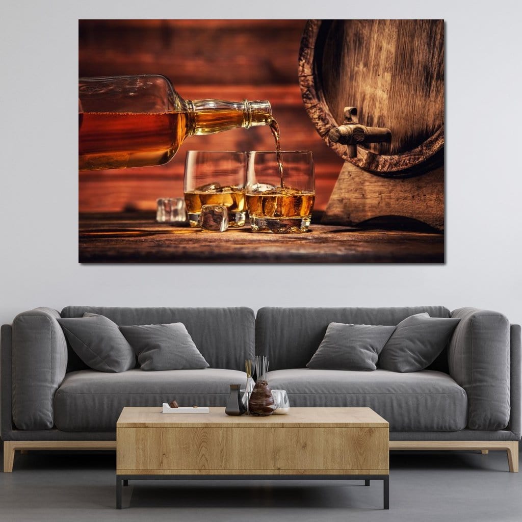 Whiskey Night Canvas Wall Art