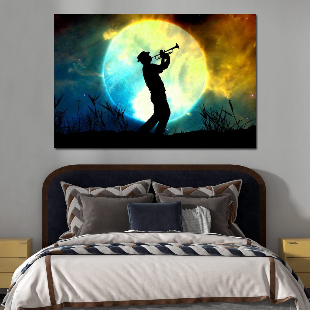 Space Trumpeter Canvas Wall Art