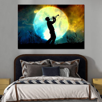 Space Trumpeter Canvas Wall Art