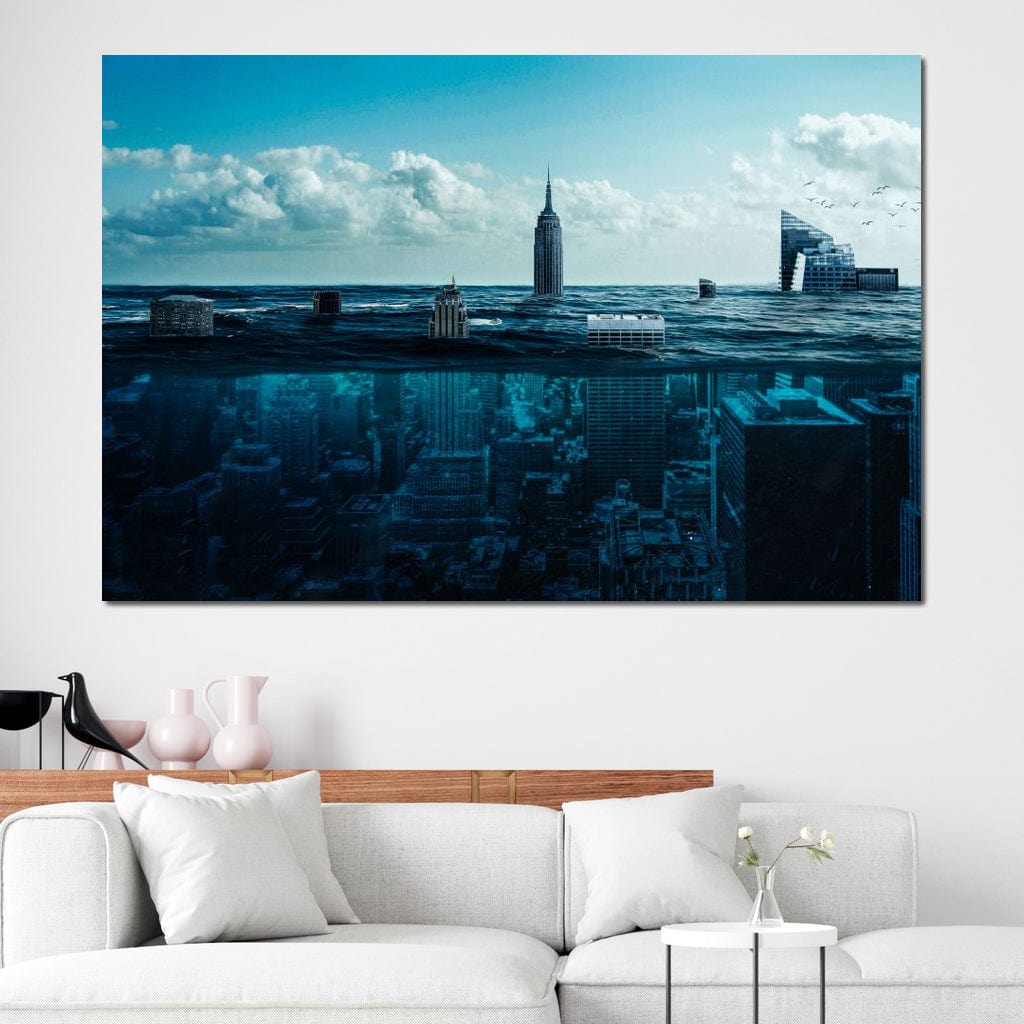 New York Underwater Canvas Wall Art