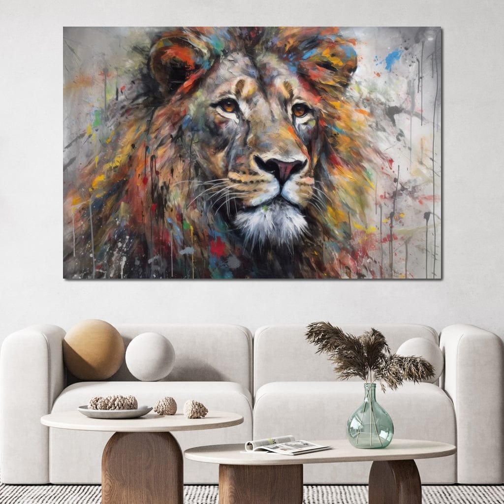 Urban Jungle: Lion Canvas Wall Art