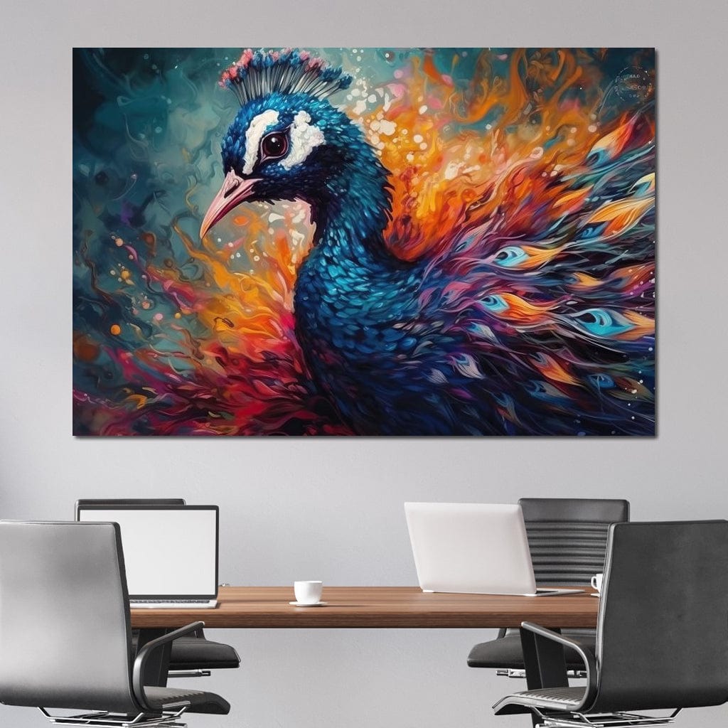 Vibrant Peacock Canvas Wall Art