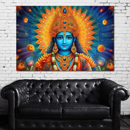 Vishnu's Aura Canvas Wall Art