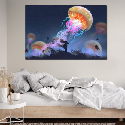 Giant Jellyfish Canvas Wall Art