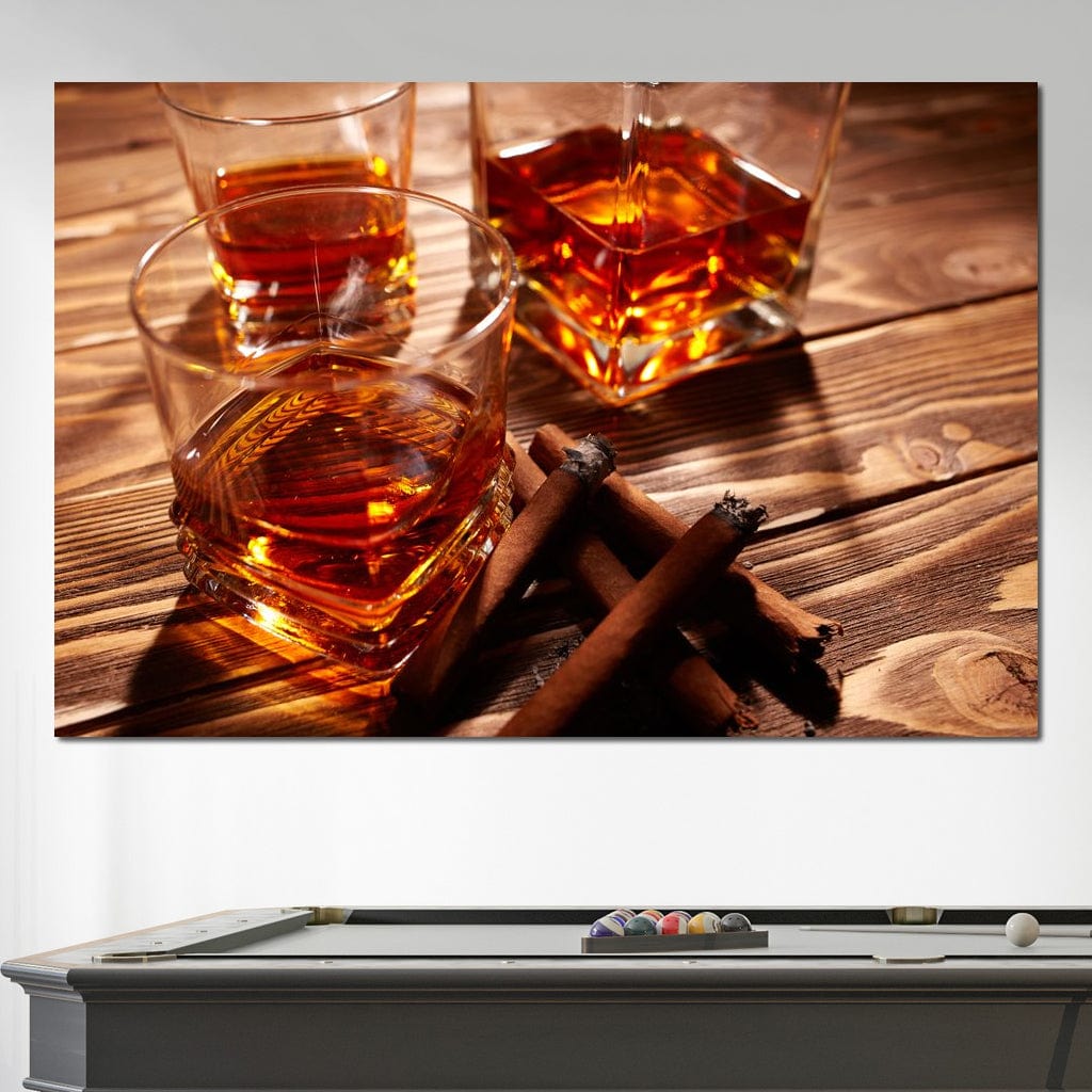 Cognac & Cigars Canvas Wall Art