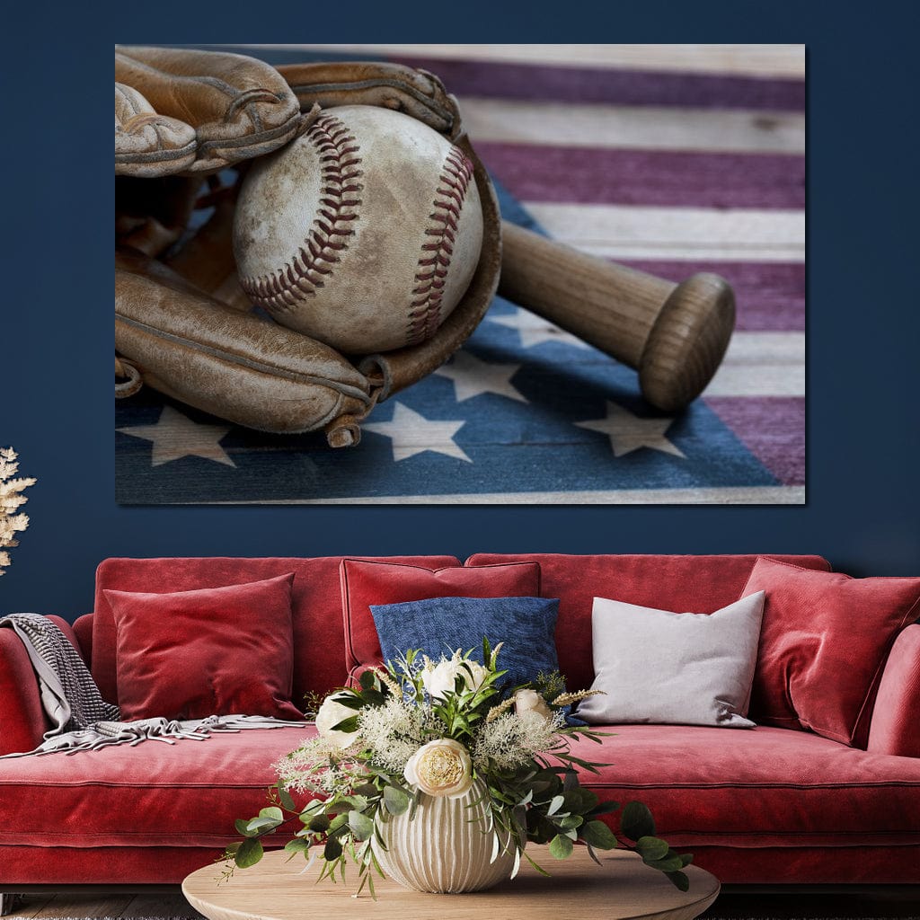 Baseball Nation Canvas Wall Art