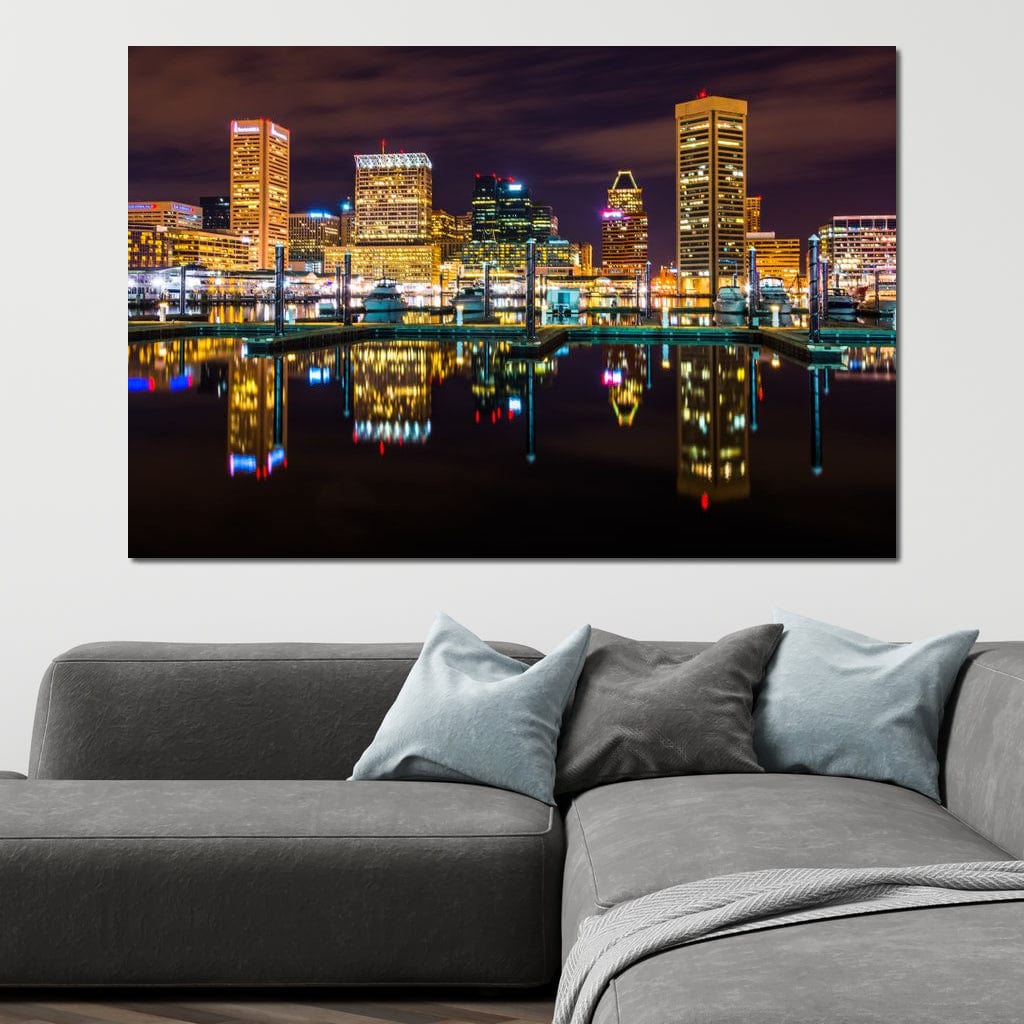 Baltimore Skyline Canvas Wall Art
