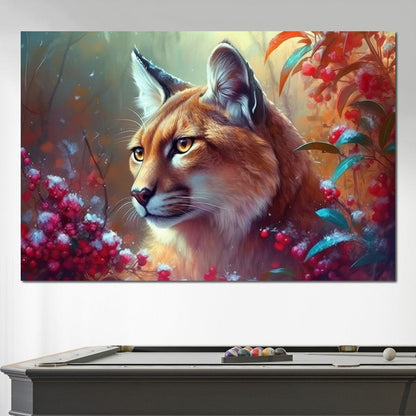 Winter Puma Canvas Wall Art