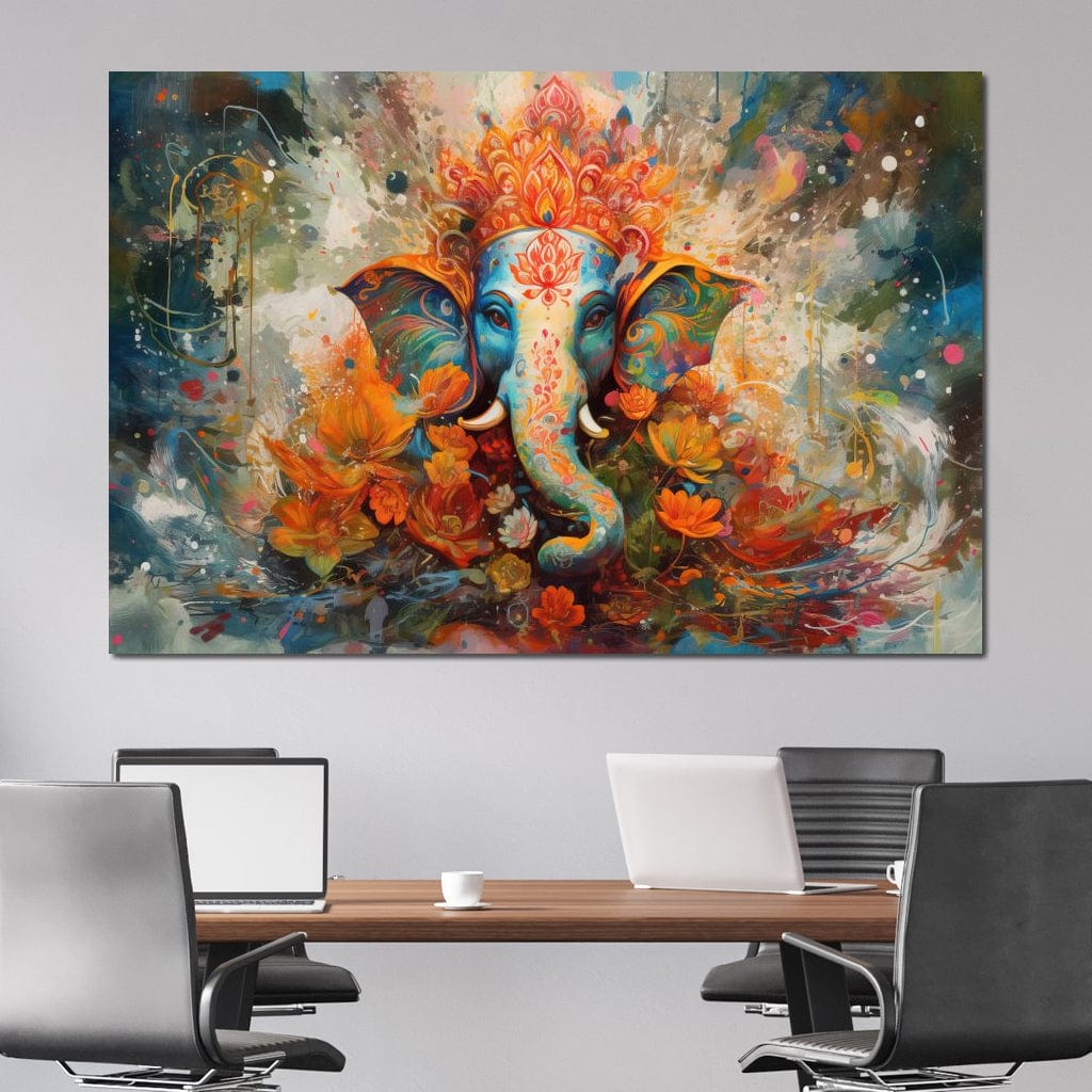 Ganesha's Grace Canvas Wall Art