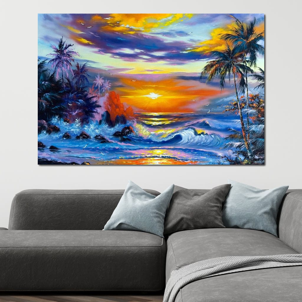 Hawaii Sunset Canvas Wall Art