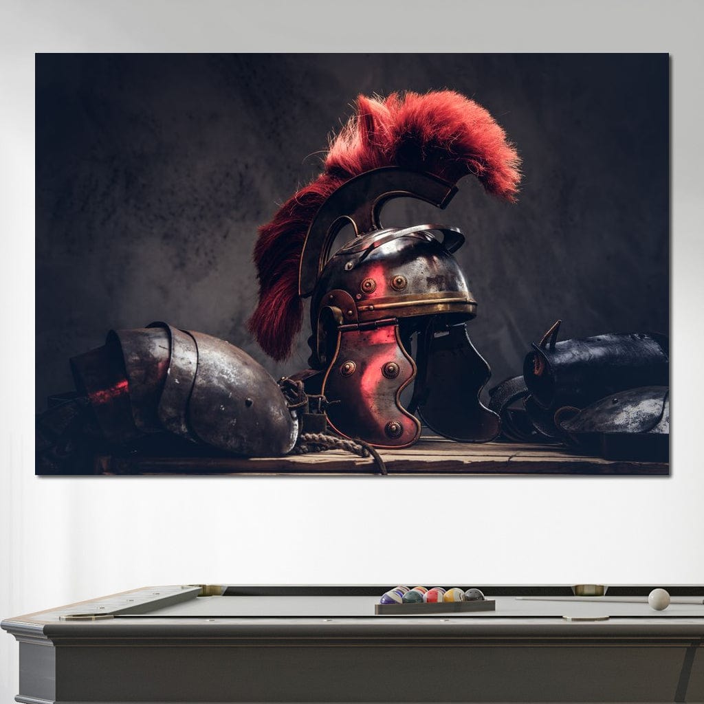 Roman Warrior Helmet Canvas Wall Art