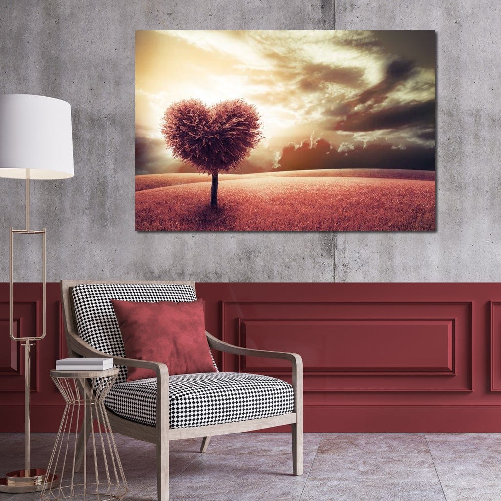 Loving Tree Sunrise Canvas Wall Art