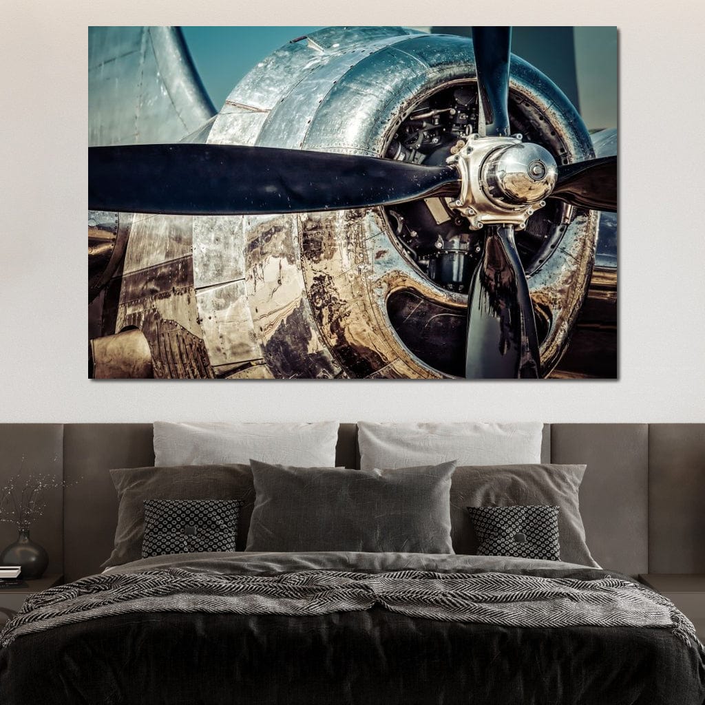 WWII Airplane Propeller Canvas Wall Art