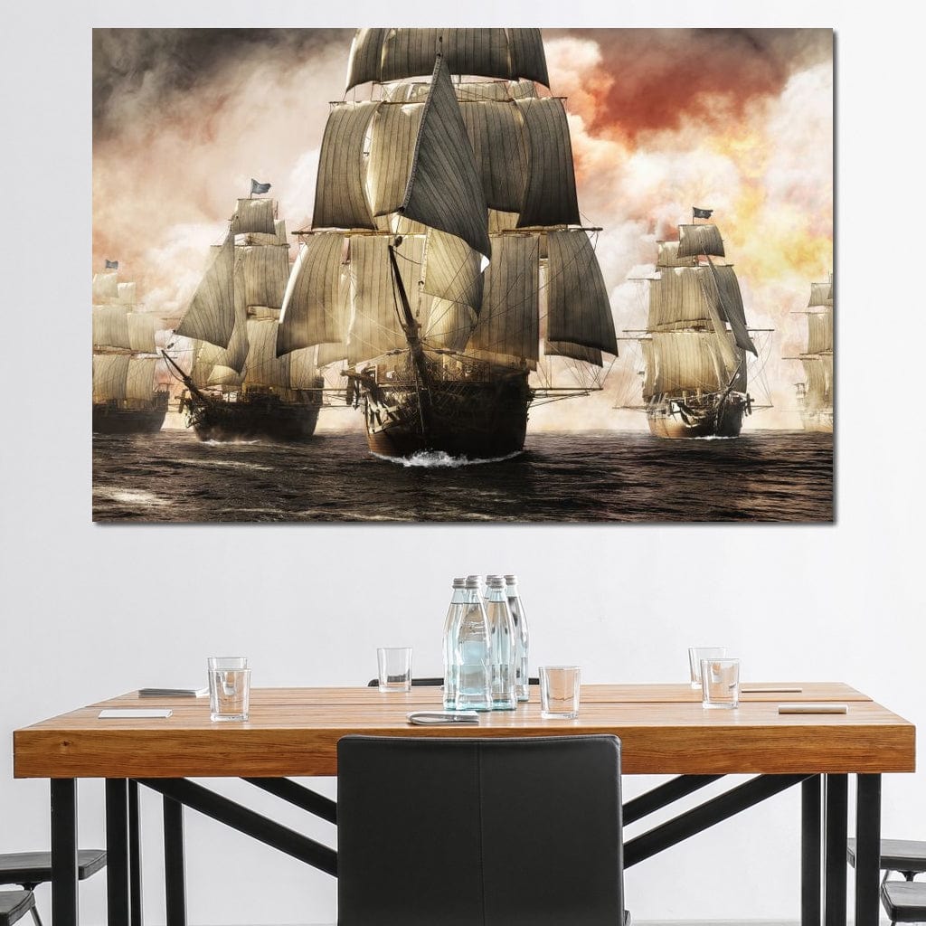 Pirate Fleet Canvas Wall Art