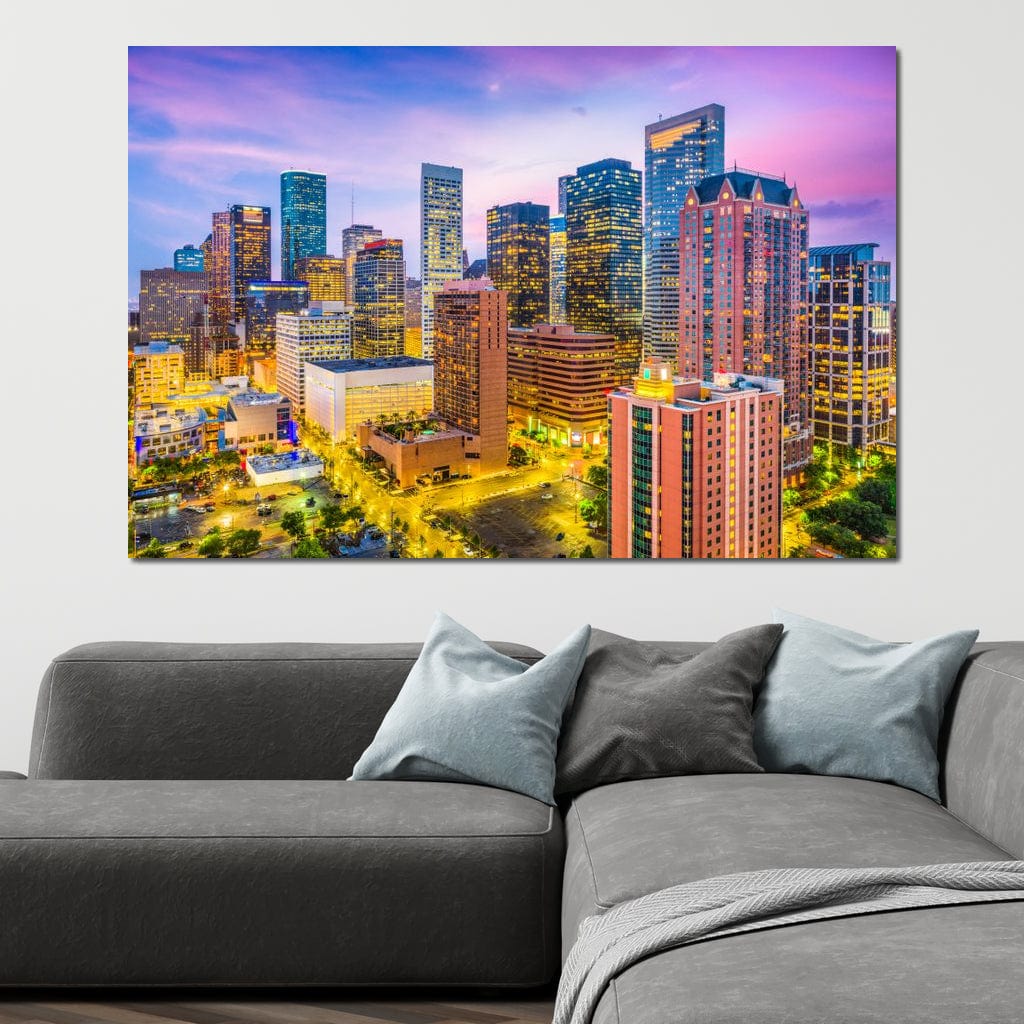 Houston Skyline Canvas Wall Art