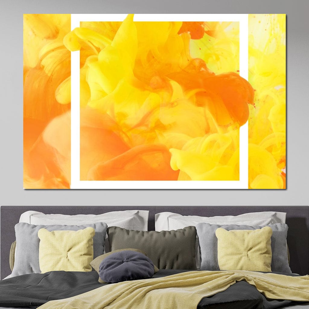 Yellow & Orange Smoke Canvas Wall Art