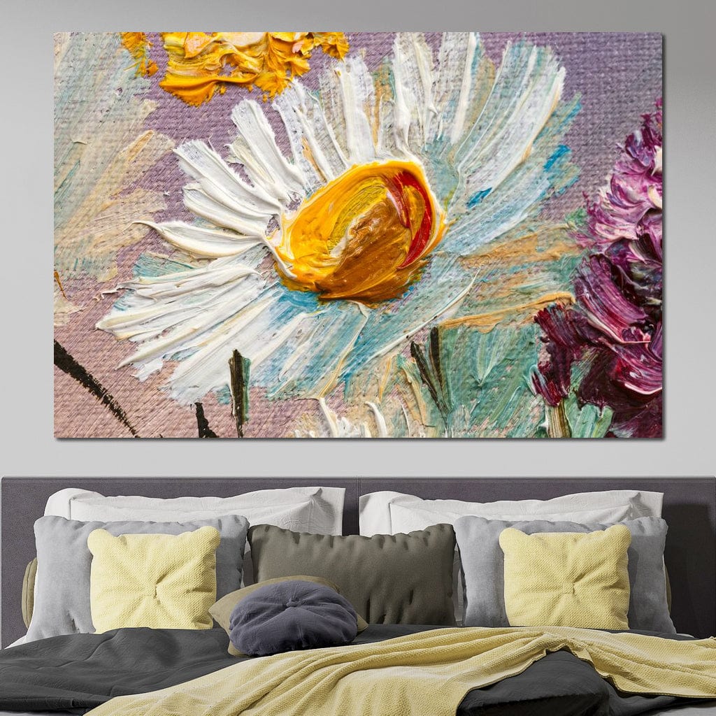 White Daisy Canvas Wall Art