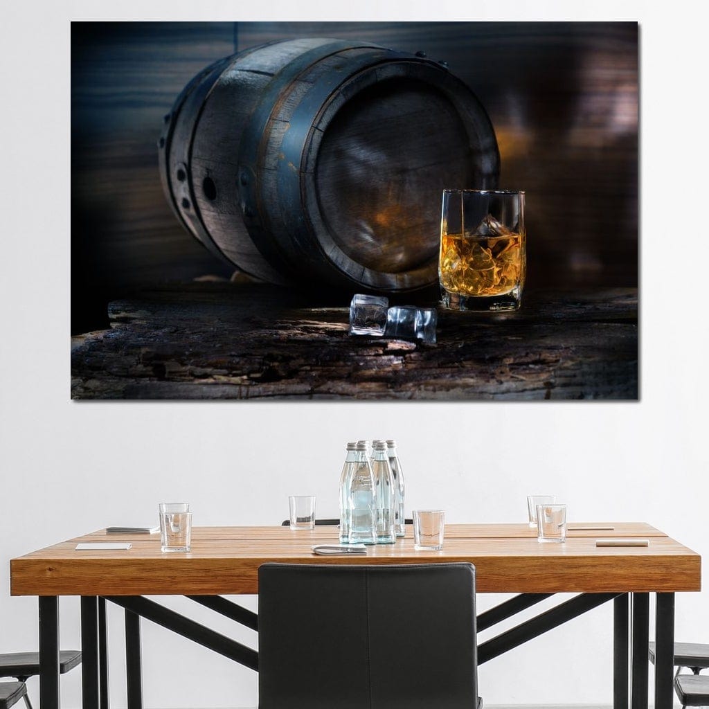 Keg of Whiskey Canvas Wall Art