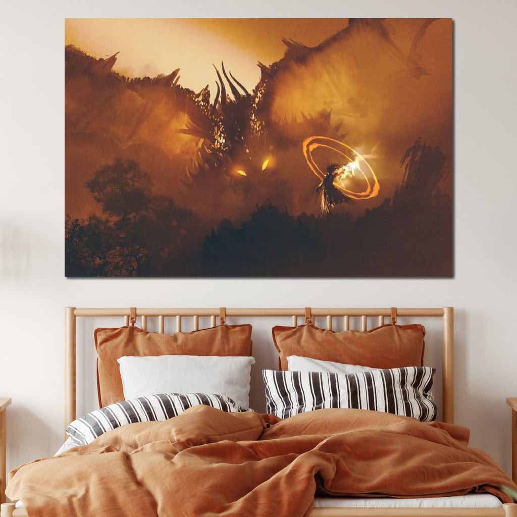 Epic Clash Canvas Wall Art