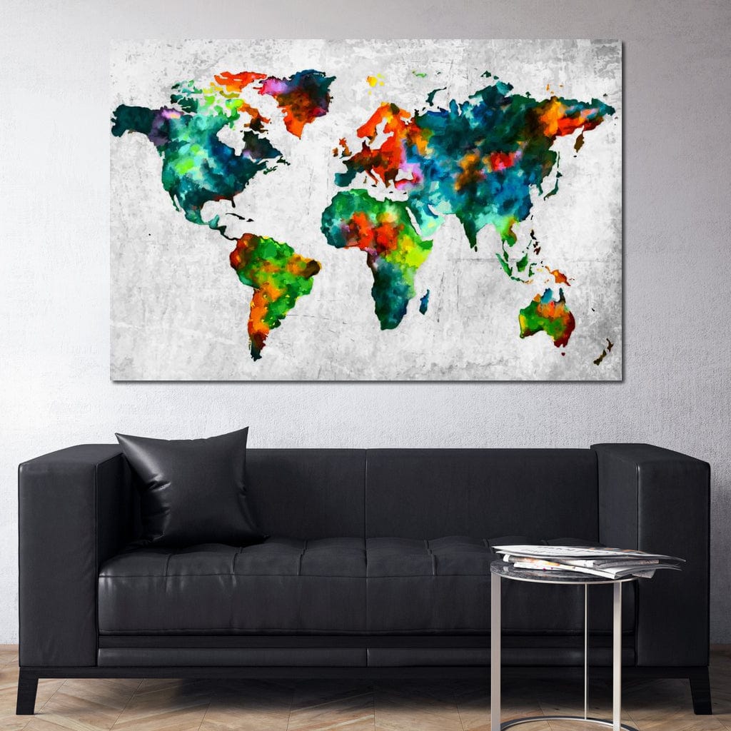 World Map - Mateo Canvas Wall Art