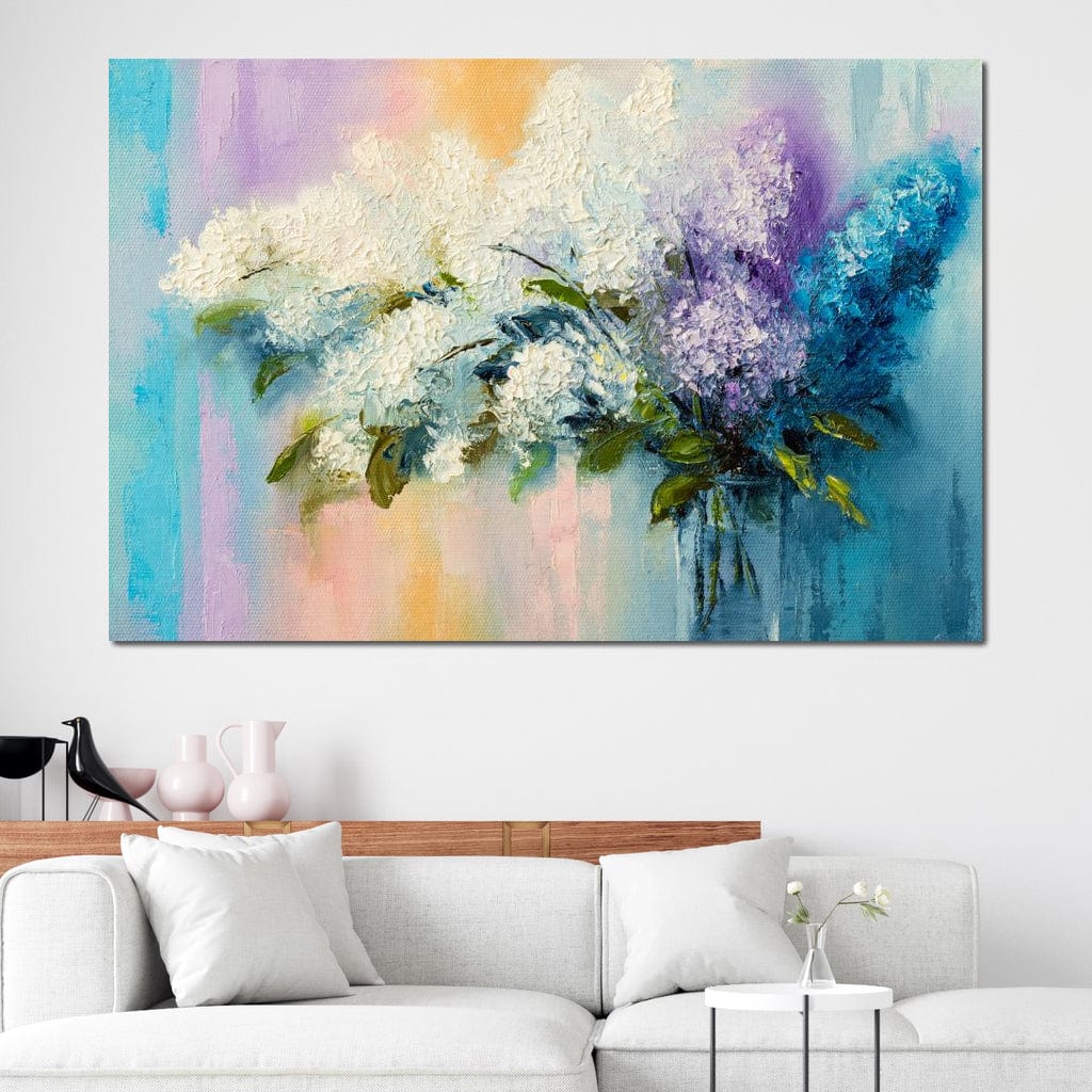 Lilac Flowers Canvas Wall Art