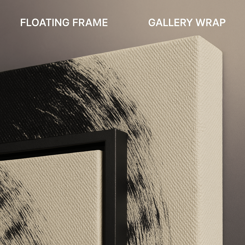 Abstract Black Circle Canvas Wall Art