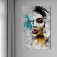 Mixart Female Portrait Canvas Wall Art