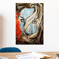 Blue Girl Canvas Wall Art